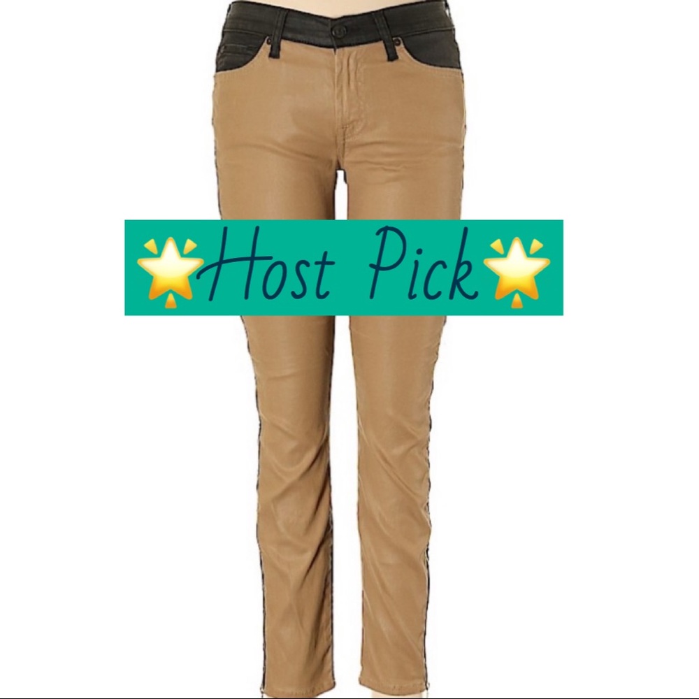 7 For All MK Dual Coated Denim Skinny Jeans